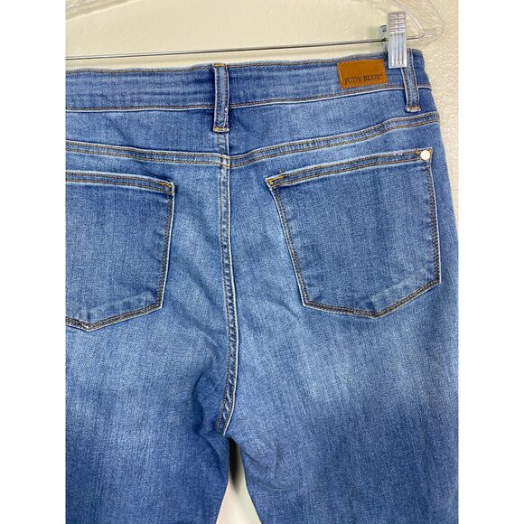 Judy Blue Womens Skinny Fit Distressed Mid Rise Ankle Jeans Size 31 Blue Denim - Picture 16 of 16